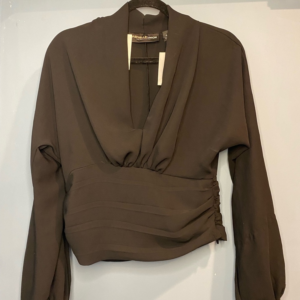 NWT Gabrielle Union for New York & Company Black Top size small